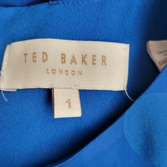 Ted Baker of London Sleeveless Polka Dot Midi Length Dress Size Small - Picture 7 of 7